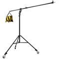 Photo studio boom with lightstand isolated on white background Royalty Free Stock Photo