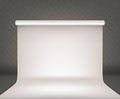 Photo studio empty interior white blank background Royalty Free Stock Photo