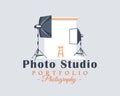 Photo studio label concept Royalty Free Stock Photo