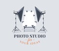 Photo studio label concept Royalty Free Stock Photo