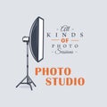 Photo studio label concept Royalty Free Stock Photo