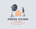 Photo studio label concept Royalty Free Stock Photo