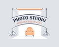 Photo studio label concept Royalty Free Stock Photo