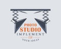 Photo studio label concept Royalty Free Stock Photo