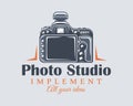 Photo studio label concept Royalty Free Stock Photo