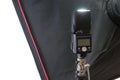 Photo studio lighting equipment, softbox and  flash Royalty Free Stock Photo