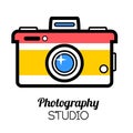 Photo studio or professional photographer logo template Royalty Free Stock Photo