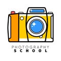 Photo studio or professional photographer logo template Royalty Free Stock Photo