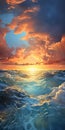 Transcendent Sea Hyper-detailed 3d Illustration With Expansive Skies