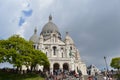 Stunning view to The Basilica of the Sacred Heart of Paris