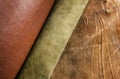 Photo of suede and leather materials