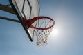 Photo Sunlit basketball hoop signifies intense sport game Royalty Free Stock Photo
