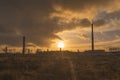 Factory chimney with a smoke coming out of it Royalty Free Stock Photo