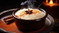 Delicious Rice Pudding With Cinnamon And Spices