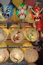 An assortment of oriental Chinese lanterns on display for sale