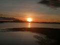 Sunset La Gola beach in Isla Cristina province of Huelva Spain