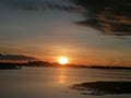 Sunset La Gola beach in Isla Cristina province of Huelva Spain