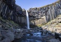 Iconic Svartifoss waterfall Iceland
