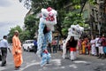 Dragon dance at kolkata during kolkata rathayatra