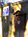 Mailbox with a double-headed eagle of the Russian Federation.