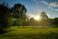 New York Central Park Sunset blue Sky trees Manhatten