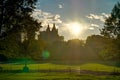 New York Central Park Sunset blue Sky trees Manhatten