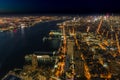 New York Skyline Cityview Manhatten Night from World Trade Cente Royalty Free Stock Photo