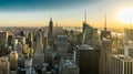 New York Skyline Manhatten Cityscape Empire State Building Royalty Free Stock Photo