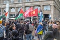 Cologne, Germany - November 12, 2023: Anti-Israel, Pro-Palestinian Demonstration at Bahnhofsvorplatz