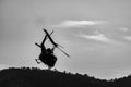 Police operation of the `Rio de Janeiro State Civil Police` PCERJ in a Rio favela to combat drug trafficking