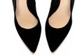 A pair of black pointed high-heeled shoes Royalty Free Stock Photo