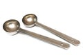 Stainless steel measuring sugar coffee tea oil spoon scoops Royalty Free Stock Photo