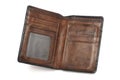 A pre-owned well used brown leather wallet Royalty Free Stock Photo