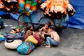 Child doll seller at puri odisha india