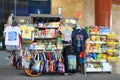 A pushcart mobile retail store selling singapore merchandises