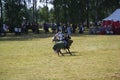 Grunwald, Poland - 2009-07-18: Mounted knights Royalty Free Stock Photo