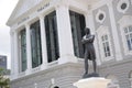 Sir Stamford Raffles Statue at Singapore Victoria Memorial Hall Royalty Free Stock Photo