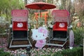 Hello Kitty themed Rickshaws at Singapore Gardens by the Bay Flower Dome in 2021