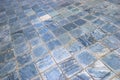 Blue Rough surface textured square tiles