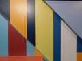 Some random colored shapes and patterns on a wall art design