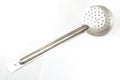 A stainless steel hot pot slotted spoon ladle