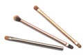 Three women cosmetic eyebrows brushes