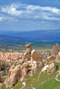 Storm over the valley in mountain ÃÂ¡appadocia Royalty Free Stock Photo