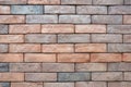 Light brown, red and grey bricks wall