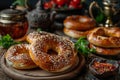 Photo of tasty national eastern, turkey simit bakery