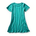 Turquoise Tee Dress: Realistic, Detailed, And Vibrant Women\'s Fashion