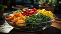 A bowl full of vegetable slices Royalty Free Stock Photo