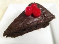Tempting Chocolate Cake Topped With Cherries