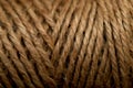 A photo of a texture of a coil of natural hemp rope. Royalty Free Stock Photo