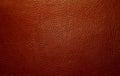 Photo of the texture of genuine leather in red.The leather background of the luxury brand.